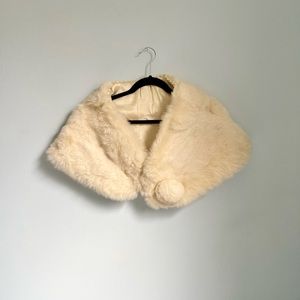 Genuine ivory rabbit fur shawl